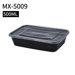 Plastic Food Container - 500ML BLACK (300 INBOX)
