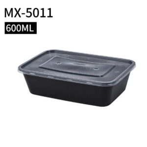 Plastic Food Container - 750ML BLACK (300 INBOX)