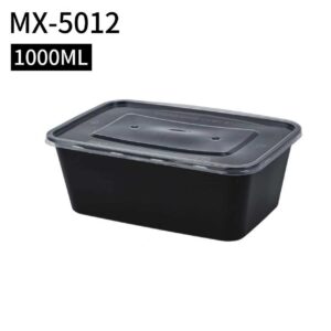 Plastic Food Container - 1000ML BLACK (300 INBOX)
