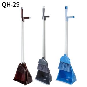 Dust pan brush long handle