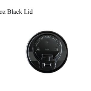 4oz black PS LID 1.5g (1 BOX OF 1000 PIECES)