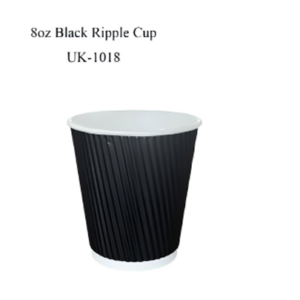 8oz BLACK ripple wall 280g+250g (500 in BOX)