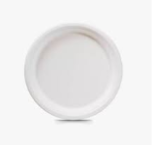7" Round Bagasse Plates 50X12 (1 Box of 12 Packs)