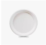 7" Round Bagasse Plates 36X10 (1 Box of 10 Packs)