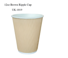 12oz Brown ripple wall 300g+250g (500 in BOX)